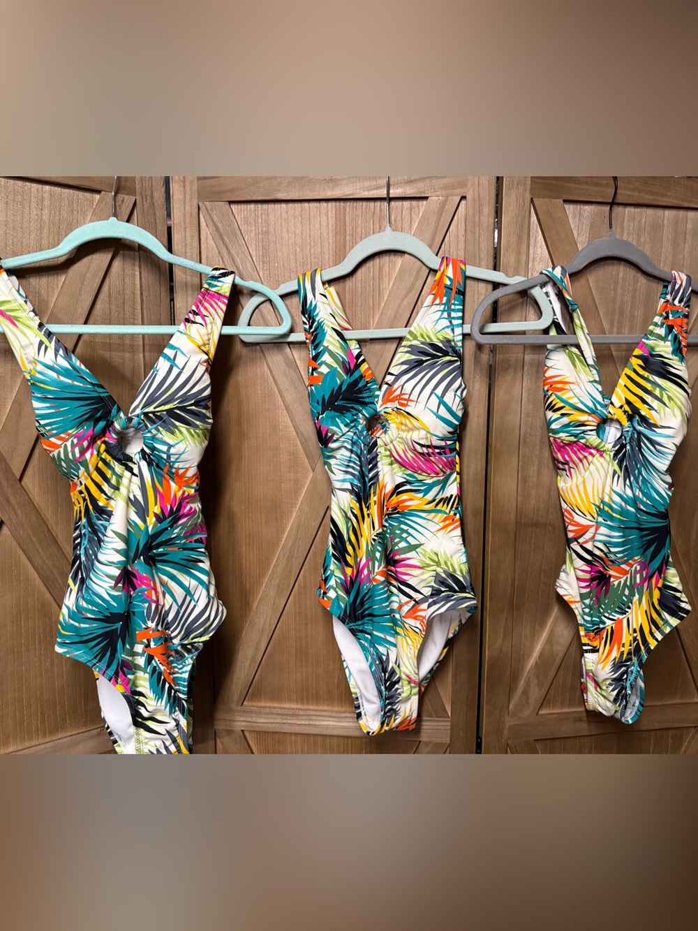 Reseller Bundle of 3- NWT Size XS,Tropical Leaf One-Piece Swimsuit